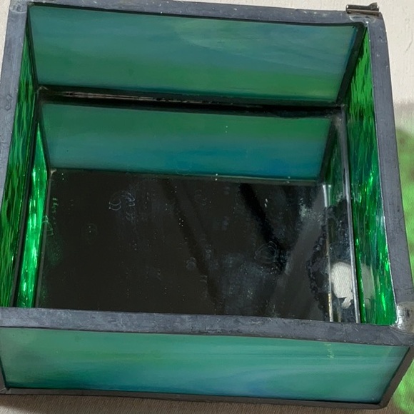 Vintage Art Noveau Stainglass Mirrored Box-Handcrafted - Picture 9 of 11